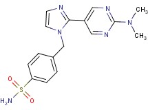 4-({2-[2-(dimethylamino)pyrimidin-5-yl]-1H-imidazol-1-yl}methyl)benzenesulfonamide