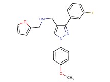 1-[3-(3-fluorophenyl)-1-(4-methoxyphenyl)-1H-pyrazol-4-yl]-N-(2-furylmethyl)methanamine