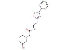 2-(3-hydroxypiperidin-1-yl)-N-[2-(3-pyridin-2-yl-1,2,4-oxadiazol-5-yl)ethyl]acetamide