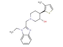 (3S*,4R*)-1-[(1-ethyl-1H-benzimidazol-2-yl)methyl]-4-(3-methyl-2-thienyl)piperidin-3-ol