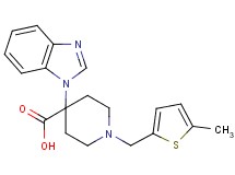 4-(1H-benzimidazol-1-yl)-1-[(5-methyl-2-thienyl)methyl]piperidine-4-carboxylic acid