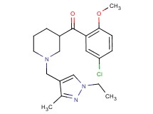 (5-chloro-2-methoxyphenyl){1-[(1-ethyl-3-methyl-1H-pyrazol-4-yl)methyl]-3-piperidinyl}methanone