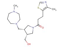 {(3R*,4R*)-4-[(4-methyl-1,4-diazepan-1-yl)methyl]-1-[3-(4-methyl-1,3-thiazol-5-yl)propanoyl]pyrrolidin-3-yl}methanol