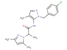 N-[1-(4-chlorobenzyl)-4-methyl-1H-pyrazol-5-yl]-2-(3,5-dimethyl-1H-pyrazol-1-yl)propanamide