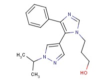 3-[5-(1-isopropyl-1H-pyrazol-4-yl)-4-phenyl-1H-imidazol-1-yl]propan-1-ol