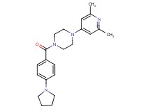 1-(2,6-dimethyl-4-pyridinyl)-4-[4-(1-pyrrolidinyl)benzoyl]piperazine