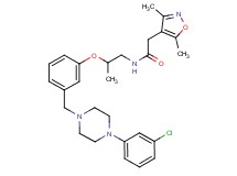 N-[2-(3-{[4-(3-chlorophenyl)-1-piperazinyl]methyl}phenoxy)propyl]-2-(3,5-dimethyl-4-isoxazolyl)acetamide