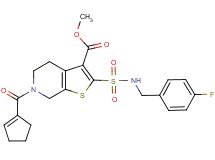 methyl 6-(1-cyclopenten-1-ylcarbonyl)-2-{[(4-fluorobenzyl)amino]sulfonyl}-4,5,6,7-tetrahydrothieno[2,3-c]pyridine-3-carboxylate