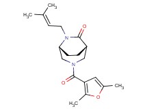 (1S*,5R*)-3-(2,5-dimethyl-3-furoyl)-6-(3-methyl-2-buten-1-yl)-3,6-diazabicyclo[3.2.2]nonan-7-one