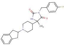 5-[1-(2,3-dihydro-1H-inden-2-yl)-4-piperidinyl]-3-(4-fluorobenzyl)-5-methyl-2,4-imidazolidinedione