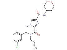7-allyl-6-(3-chlorophenyl)-8-oxo-N-(tetrahydro-2H-pyran-4-yl)-7,8-dihydroimidazo[1,2-a]pyrazine-2-carboxamide