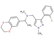 1-(2,3-dihydro-1,4-benzodioxin-6-yl)-N-{[3-(2-fluorophenyl)-1-methyl-1H-pyrazol-4-yl]methyl}-N-methylethanamine
