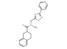 N-methyl-N-{[3-(4-pyridinyl)-1,2,4-oxadiazol-5-yl]methyl}-1,2,3,4-tetrahydro-2-naphthalenecarboxamide