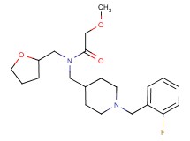 N-{[1-(2-fluorobenzyl)piperidin-4-yl]methyl}-2-methoxy-N-(tetrahydrofuran-2-ylmethyl)acetamide