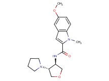 5-methoxy-1-methyl-N-[(3R*,4R*)-4-(1-pyrrolidinyl)tetrahydro-3-furanyl]-1H-indole-2-carboxamide