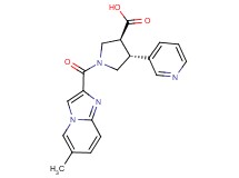 (3S*,4R*)-1-[(6-methylimidazo[1,2-a]pyridin-2-yl)carbonyl]-4-pyridin-3-ylpyrrolidine-3-carboxylic acid