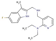 N,N-diethyl-3-({[(5-fluoro-3-methyl-1H-indol-2-yl)methyl]amino}methyl)-2-pyridinamine
