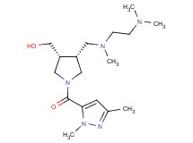 {(3R*,4R*)-4-{[[2-(dimethylamino)ethyl](methyl)amino]methyl}-1-[(1,3-dimethyl-1H-pyrazol-5-yl)carbonyl]-3-pyrrolidinyl}methanol