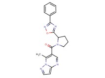 7-methyl-6-{[2-(3-phenyl-1,2,4-oxadiazol-5-yl)-1-pyrrolidinyl]carbonyl}pyrazolo[1,5-a]pyrimidine