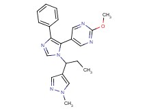 2-methoxy-5-{1-[1-(1-methyl-1H-pyrazol-4-yl)propyl]-4-phenyl-1H-imidazol-5-yl}pyrimidine
