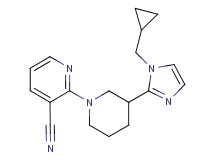 2-{3-[1-(cyclopropylmethyl)-1H-imidazol-2-yl]piperidin-1-yl}nicotinonitrile