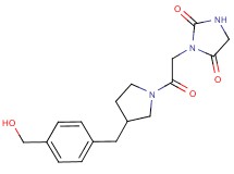 3-(2-{3-[4-(hydroxymethyl)benzyl]pyrrolidin-1-yl}-2-oxoethyl)imidazolidine-2,4-dione