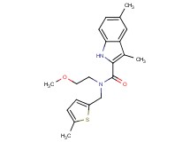 N-(2-methoxyethyl)-3,5-dimethyl-N-[(5-methyl-2-thienyl)methyl]-1H-indole-2-carboxamide