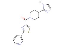 3-(4-{[4-(1H-imidazol-2-yl)-1-piperidinyl]carbonyl}-1,3-thiazol-2-yl)pyridine