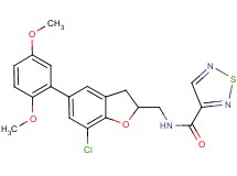 N-{[7-chloro-5-(2,5-dimethoxyphenyl)-2,3-dihydro-1-benzofuran-2-yl]methyl}-1,2,5-thiadiazole-3-carboxamide