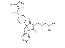 3-[3-(dimethylamino)propyl]-5-(4-fluorobenzyl)-5-[1-(3-methyl-2-furoyl)-4-piperidinyl]-2,4-imidazolidinedione