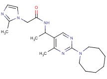 N-{1-[2-(1-azocanyl)-4-methyl-5-pyrimidinyl]ethyl}-2-(2-methyl-1H-imidazol-1-yl)acetamide