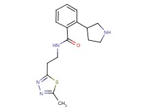N-[2-(5-methyl-1,3,4-thiadiazol-2-yl)ethyl]-2-(3-pyrrolidinyl)benzamide