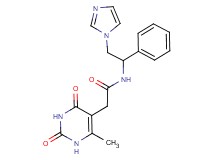 N-[2-(1H-imidazol-1-yl)-1-phenylethyl]-2-(6-methyl-2,4-dioxo-1,2,3,4-tetrahydropyrimidin-5-yl)acetamide