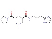 (3R*,5S*)-N-[3-(1H-imidazol-2-yl)propyl]-5-(pyrrolidin-1-ylcarbonyl)piperidine-3-carboxamide