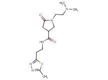 1-[2-(dimethylamino)ethyl]-N-[2-(5-methyl-1,3,4-thiadiazol-2-yl)ethyl]-5-oxo-3-pyrrolidinecarboxamide