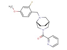 (1R*,5R*)-6-(2-fluoro-4-methoxybenzyl)-3-(2-pyridinylcarbonyl)-3,6-diazabicyclo[3.2.2]nonane