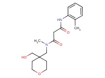 N-{[4-(hydroxymethyl)tetrahydro-2H-pyran-4-yl]methyl}-N-methyl-N'-(2-methylphenyl)malonamide