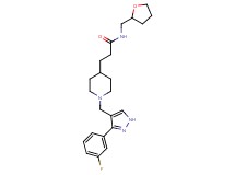 3-(1-{[3-(3-fluorophenyl)-1H-pyrazol-4-yl]methyl}-4-piperidinyl)-N-(tetrahydro-2-furanylmethyl)propanamide
