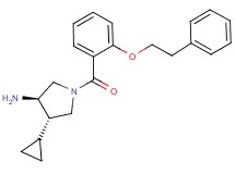 (3R*,4S*)-4-cyclopropyl-1-[2-(2-phenylethoxy)benzoyl]pyrrolidin-3-amine