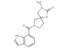 7-(1H-indol-7-ylcarbonyl)-3-methyl-1-oxa-3,7-diazaspiro[4.4]nonan-2-one