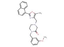 1-(3-methoxybenzyl)-4-{[5-methyl-2-(1-naphthyl)-1,3-oxazol-4-yl]methyl}-2-piperazinone