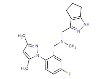 1-[2-(3,5-dimethyl-1H-pyrazol-1-yl)-5-fluorophenyl]-N-methyl-N-(1,4,5,6-tetrahydrocyclopenta[c]pyrazol-3-ylmethyl)methanamine