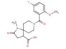 8-(5-fluoro-2-methoxybenzoyl)-1-methyl-2-oxo-1,8-diazaspiro[4.5]decane-4-carboxylic acid