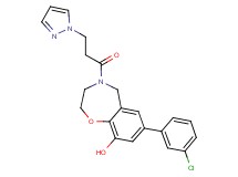 7-(3-chlorophenyl)-4-[3-(1H-pyrazol-1-yl)propanoyl]-2,3,4,5-tetrahydro-1,4-benzoxazepin-9-ol