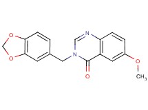 3-(1,3-benzodioxol-5-ylmethyl)-6-methoxyquinazolin-4(3H)-one