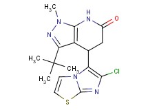 3-tert-butyl-4-(6-chloroimidazo[2,1-b][1,3]thiazol-5-yl)-1-methyl-1,4,5,7-tetrahydro-6H-pyrazolo[3,4-b]pyridin-6-one