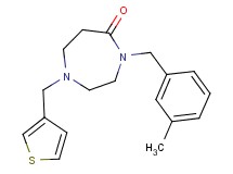 4-(3-methylbenzyl)-1-(3-thienylmethyl)-1,4-diazepan-5-one