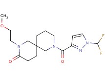 8-{[1-(difluoromethyl)-1H-pyrazol-3-yl]carbonyl}-2-(2-methoxyethyl)-2,8-diazaspiro[5.5]undecan-3-one