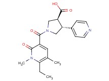 (3S*,4R*)-1-[(6-ethyl-1,5-dimethyl-2-oxo-1,2-dihydropyridin-3-yl)carbonyl]-4-pyridin-4-ylpyrrolidine-3-carboxylic acid