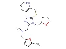 N-methyl-1-(5-methyl-2-furyl)-N-{[5-[(2-pyridinylmethyl)thio]-4-(tetrahydro-2-furanylmethyl)-4H-1,2,4-triazol-3-yl]methyl}methanamine